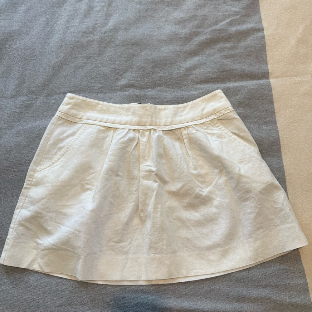 White Linen Women's Skirt